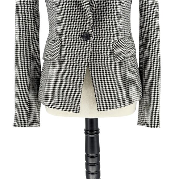 Veronica Beard Airlie Dickey Jacket Black White Houndstooth Preppy Blazer Size 4 - Picture 9 of 16